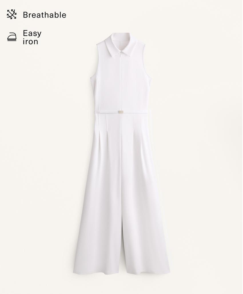 Комбинезон с длинным пике и модалевым воротником