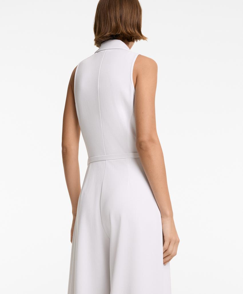 Комбинезон с длинным пике и модалевым воротником