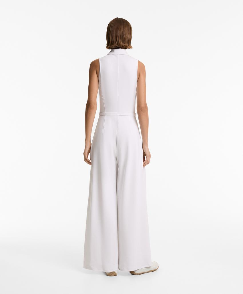 Комбинезон с длинным пике и модалевым воротником