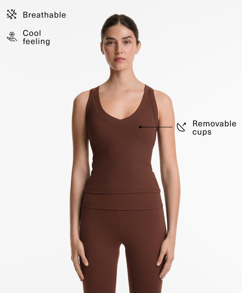 Топ из ребристого модального микса