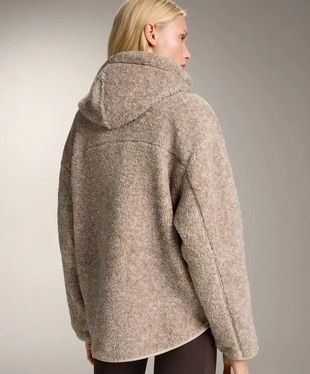 FAUX-SHEARLING HOODED JACKET- Заказать в России