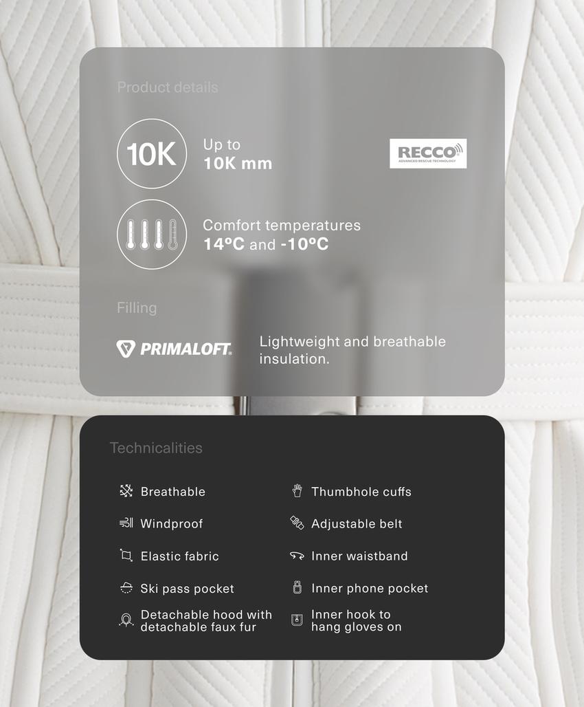 Утепленная куртка для горнолыжников супер-плотная primaloft® ski