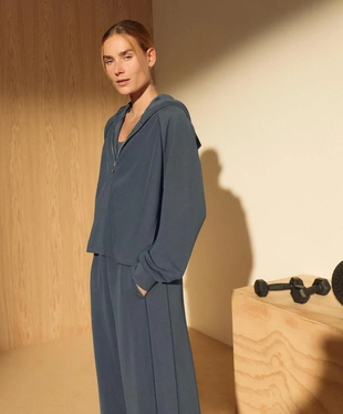 RIB HOODED JACKET 29% MODAL- Заказать в России