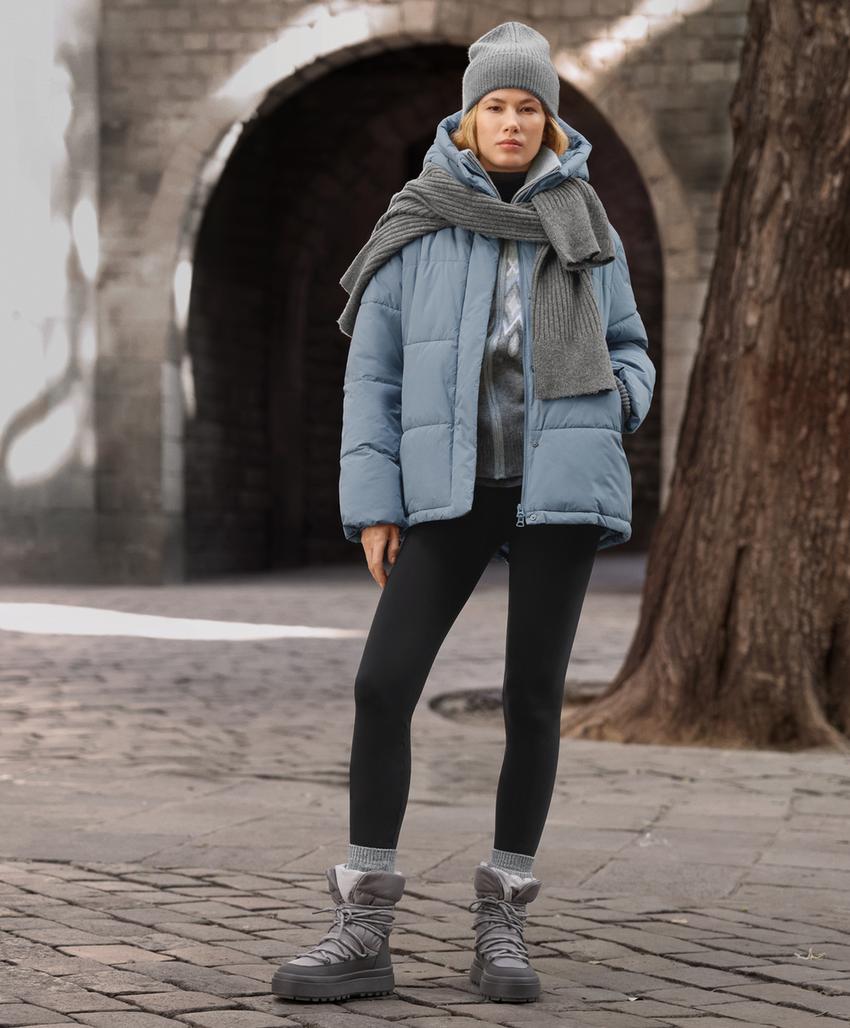 Лосины до лодыжек супервысокой посадки с безшовной отделкой и дополнительной теплотой 70 см