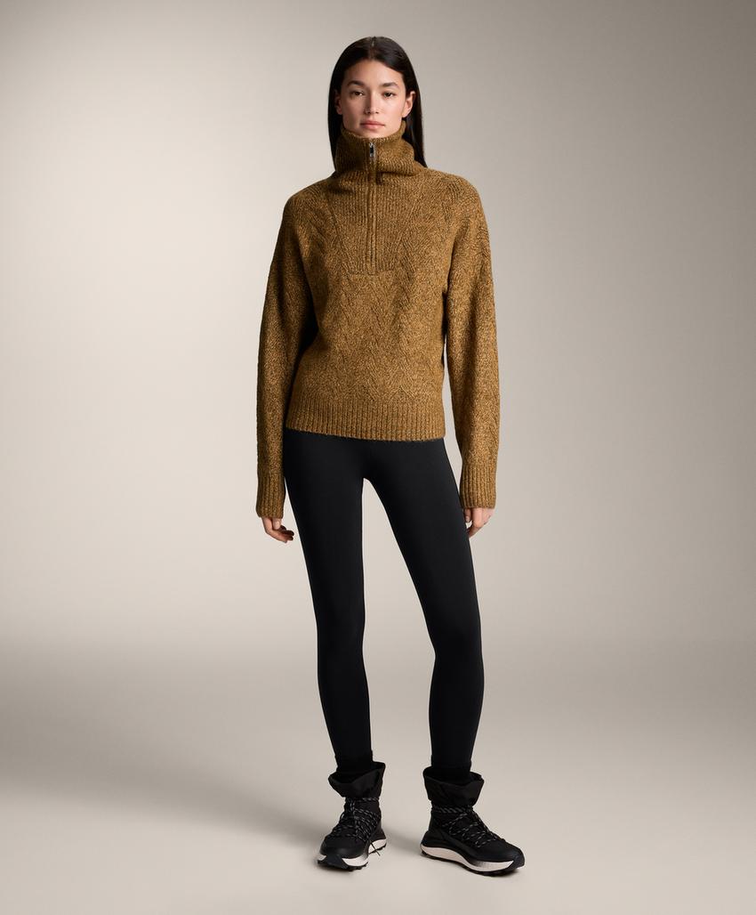 Лосины до лодыжек супервысокой посадки с безшовной отделкой и дополнительной теплотой 70 см