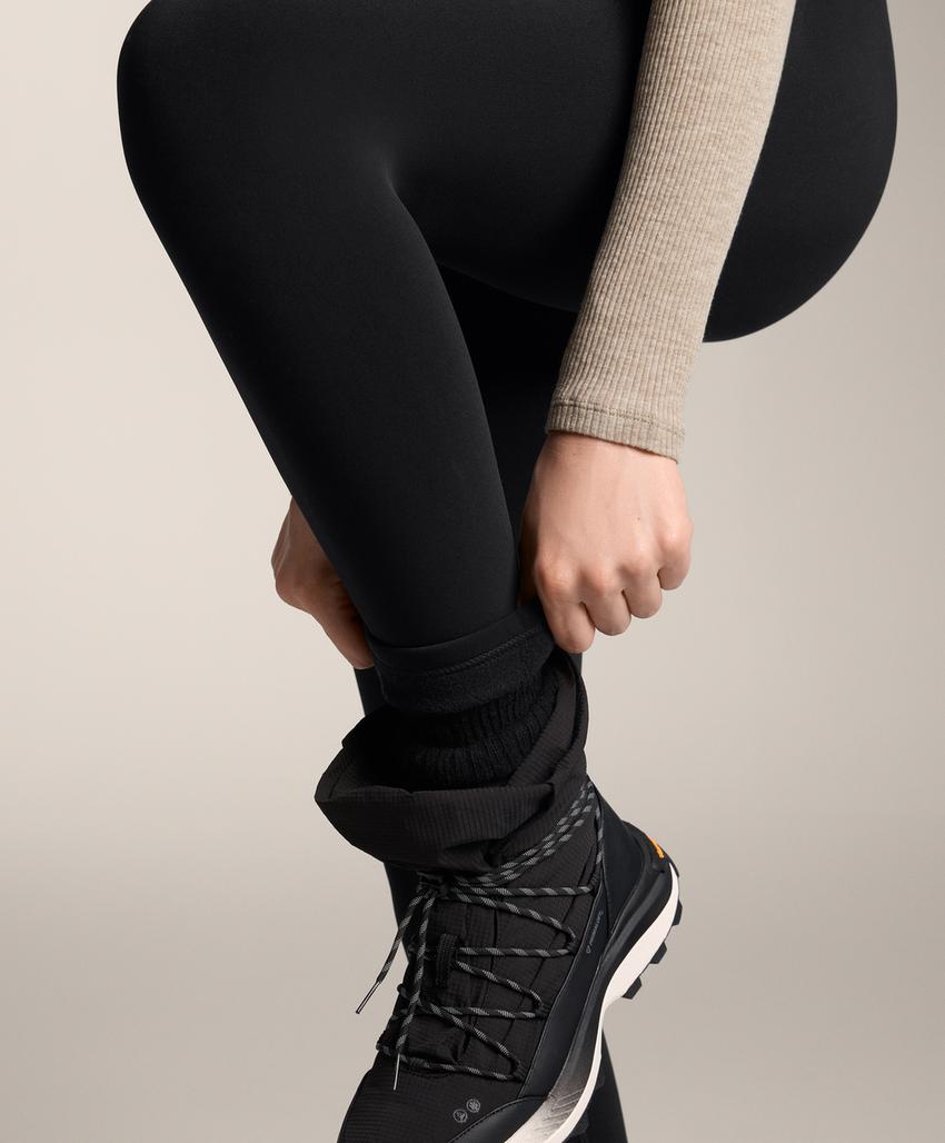 Лосины до лодыжек супервысокой посадки с безшовной отделкой и дополнительной теплотой 70 см