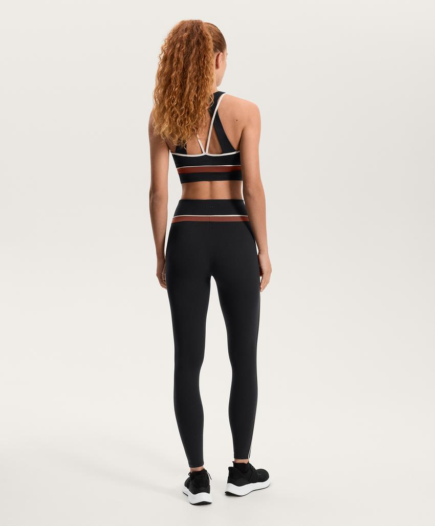 Комфортные леггинсы с высокой талией и вставкой до щиколотки 65 см