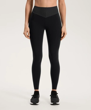 BASIC HIGH-RISE COMPRESSIVE STRIPED ANKLE-LENGTH LEGGINGS 65 CM- Заказать в России