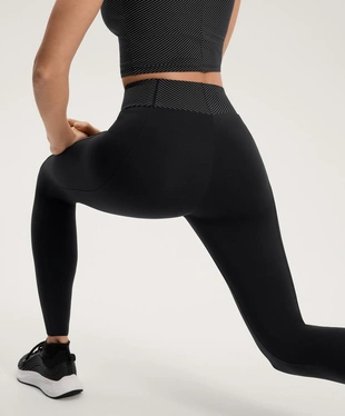 BASIC HIGH-RISE COMPRESSIVE STRIPED ANKLE-LENGTH LEGGINGS 65 CM- Заказать в России