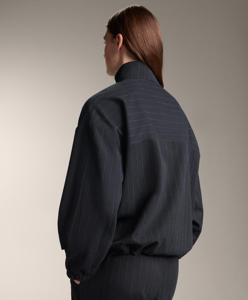 Структурированный пиджак в полоску