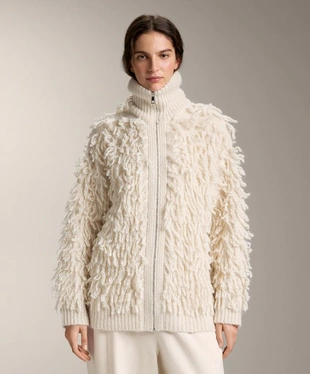 FRINGED KNIT JACKET- Заказать в России