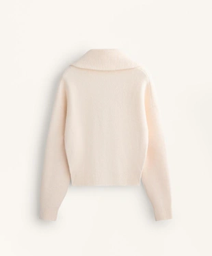 KNIT JACKET WITH HIGH COLLAR- Заказать в России