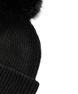 WOOL BLEND KNIT HAT WITH POMPOM- Заказать в России