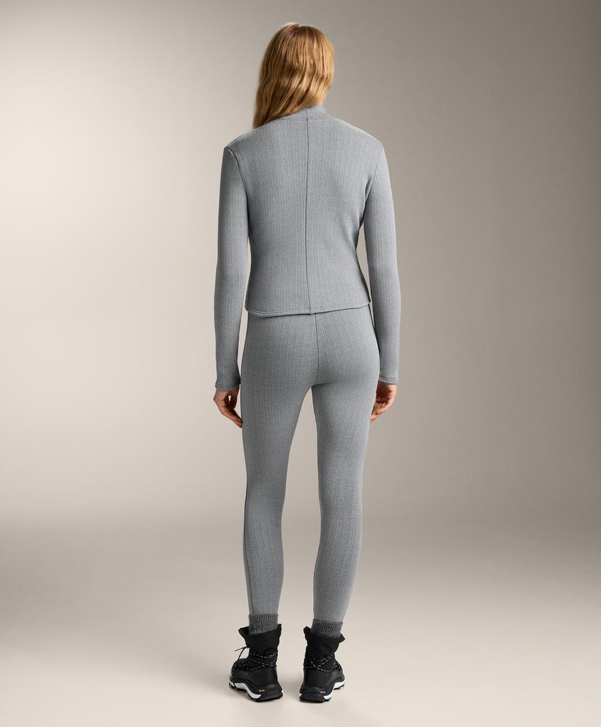 Супер-теплые на возвратной резинке леггинсы 70 см с высокой посадкой до щиколотки