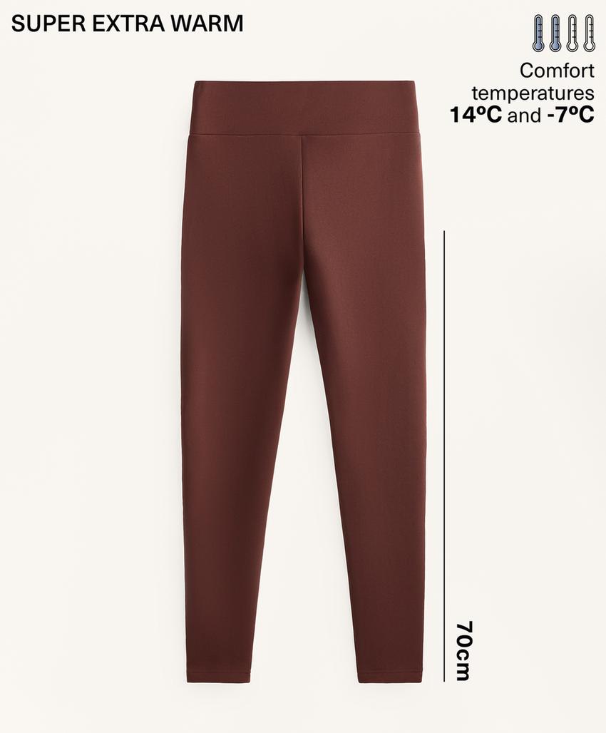 Супер-теплые безшовные леггинсы 70 см с высокой посадкой до щиколотки