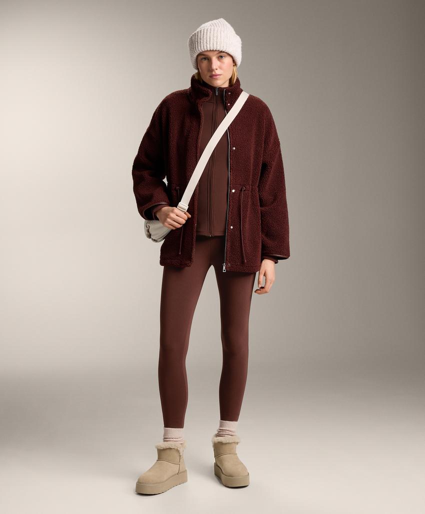 Супер-теплые безшовные леггинсы 70 см с высокой посадкой до щиколотки