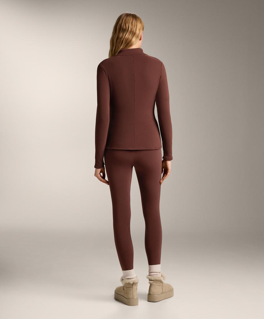 Супер-теплые безшовные леггинсы 70 см с высокой посадкой до щиколотки