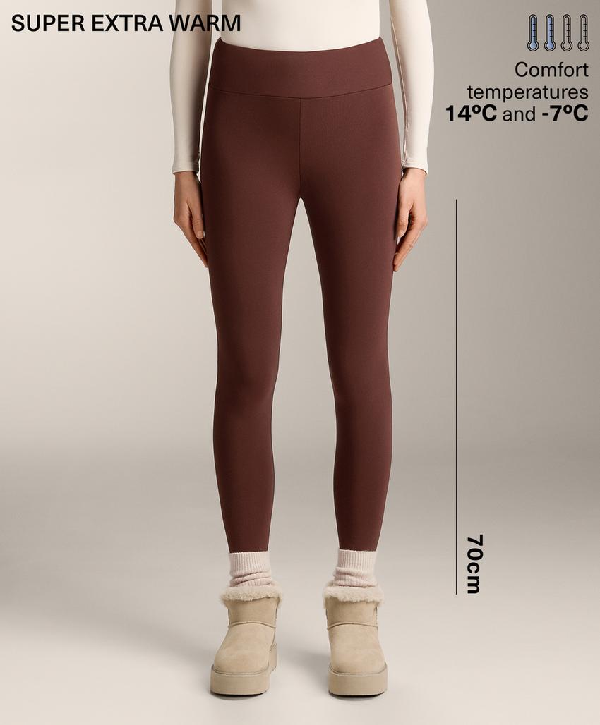 Супер-теплые безшовные леггинсы 70 см с высокой посадкой до щиколотки