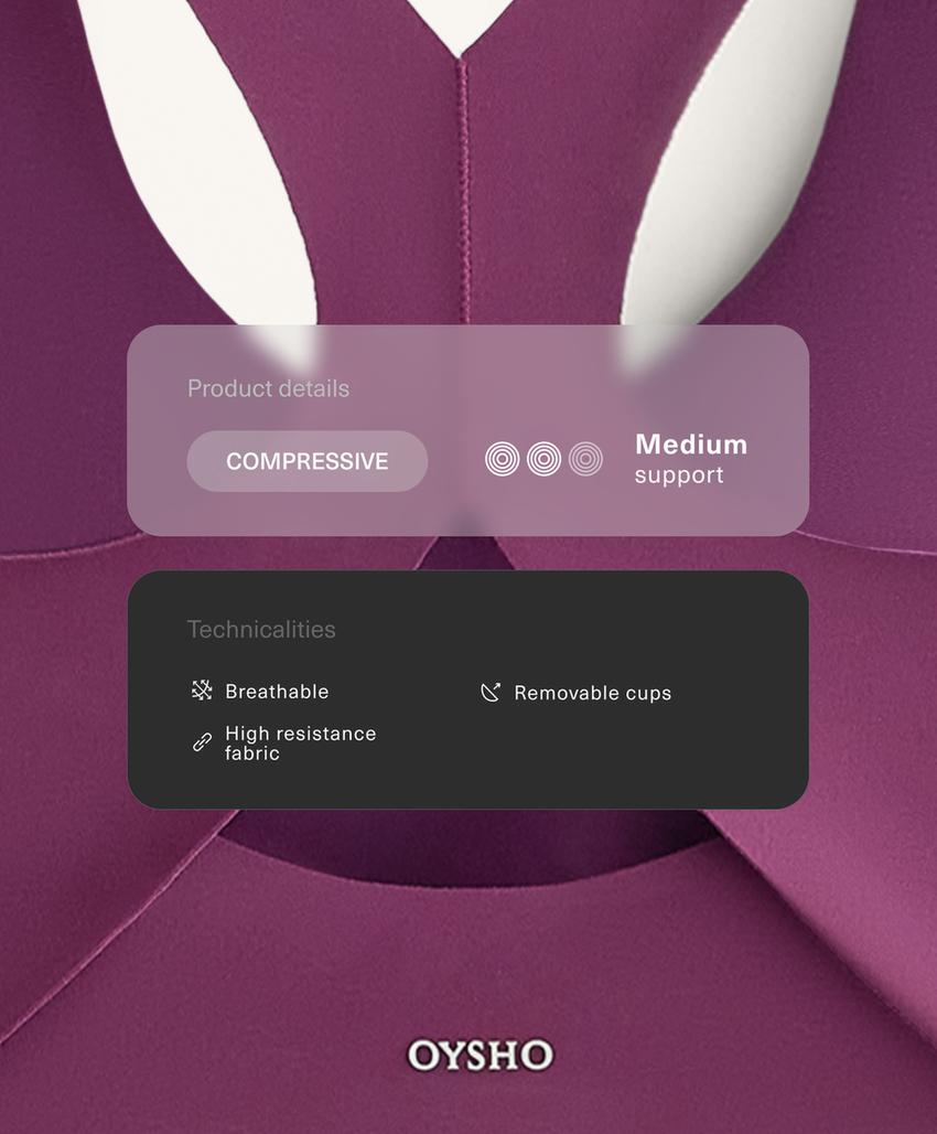 Сжимающий бюстгальтер с чашечками средней поддержки