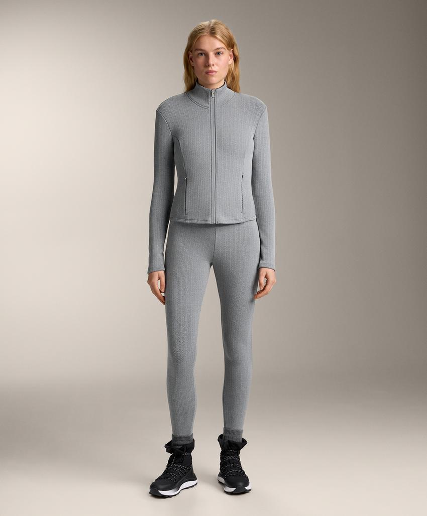 Очень теплая длинная плетеная техническая куртка