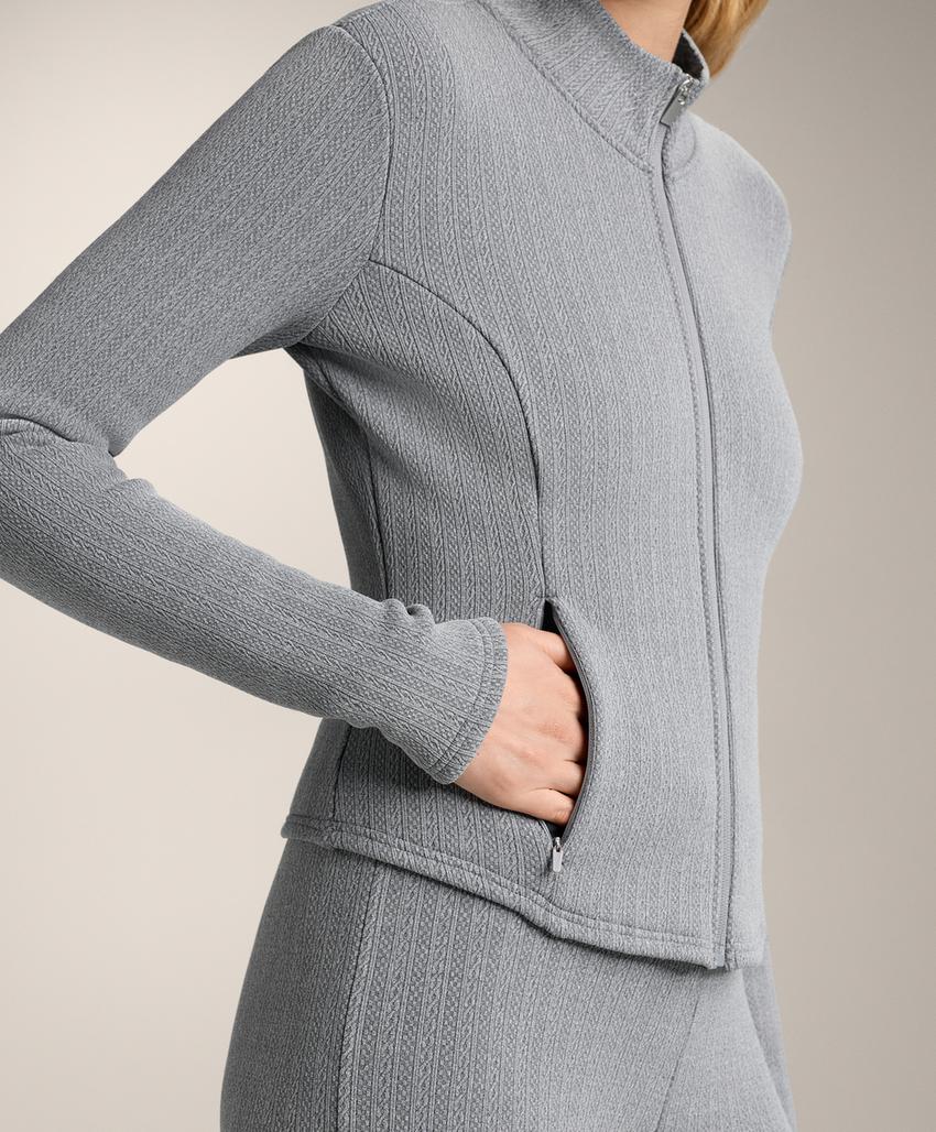 Очень теплая длинная плетеная техническая куртка