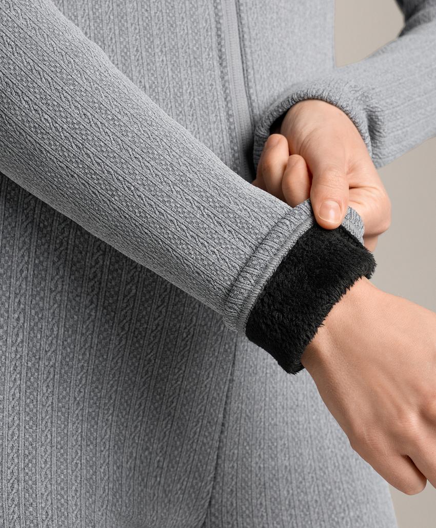 Очень теплая длинная плетеная техническая куртка