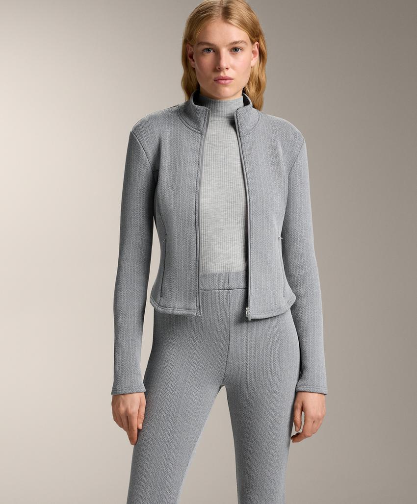 Очень теплая длинная плетеная техническая куртка