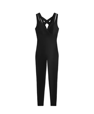 Сжатый длинный комбинезон с двойным ремнем- Заказать в России