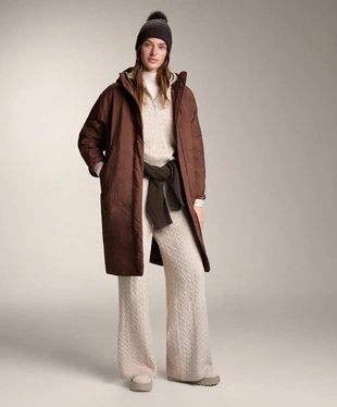 CABLE KNIT STRAIGHT LEG TROUSERS- Заказать в России