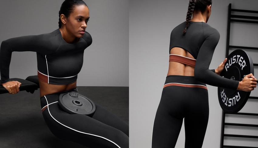 Топ с длинными рукавами и блок-колор сетчатыми вставками comfortlux