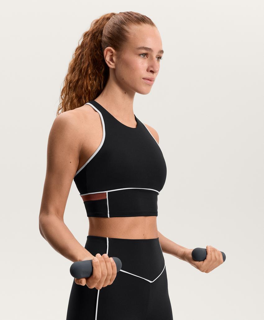 Топ в блок-колор с сетчатыми вставками comfortlux