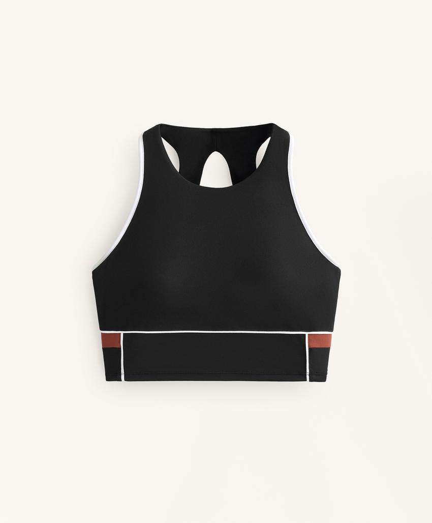 Топ в блок-колор с сетчатыми вставками comfortlux