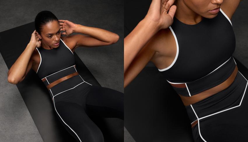 Топ в блок-колор с сетчатыми вставками comfortlux