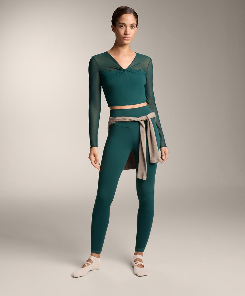 Топ с длинными рукавами и сетчатыми вставками comfortlux