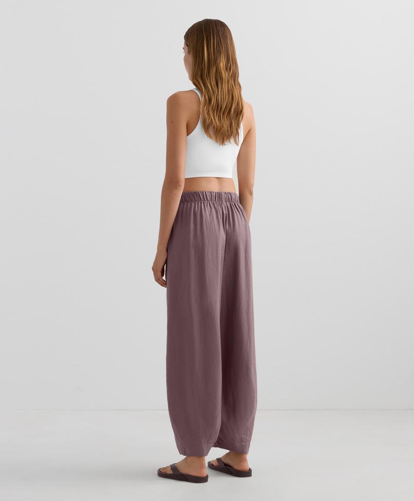 Брюки-бананы из 100% льна