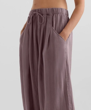 Брюки-бананы из 100% льна- Заказать в России