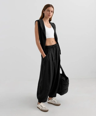 100% LINEN BALLOON TROUSERS- Заказать в России