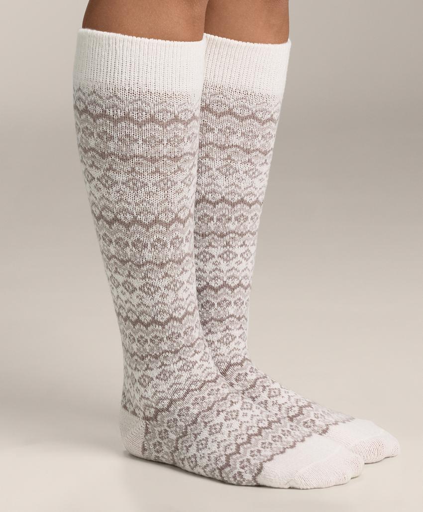 Носки длинные с жаккардовым узором, 2 пары