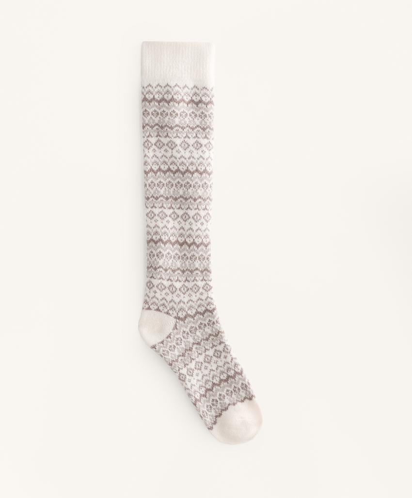 Носки длинные с жаккардовым узором, 2 пары