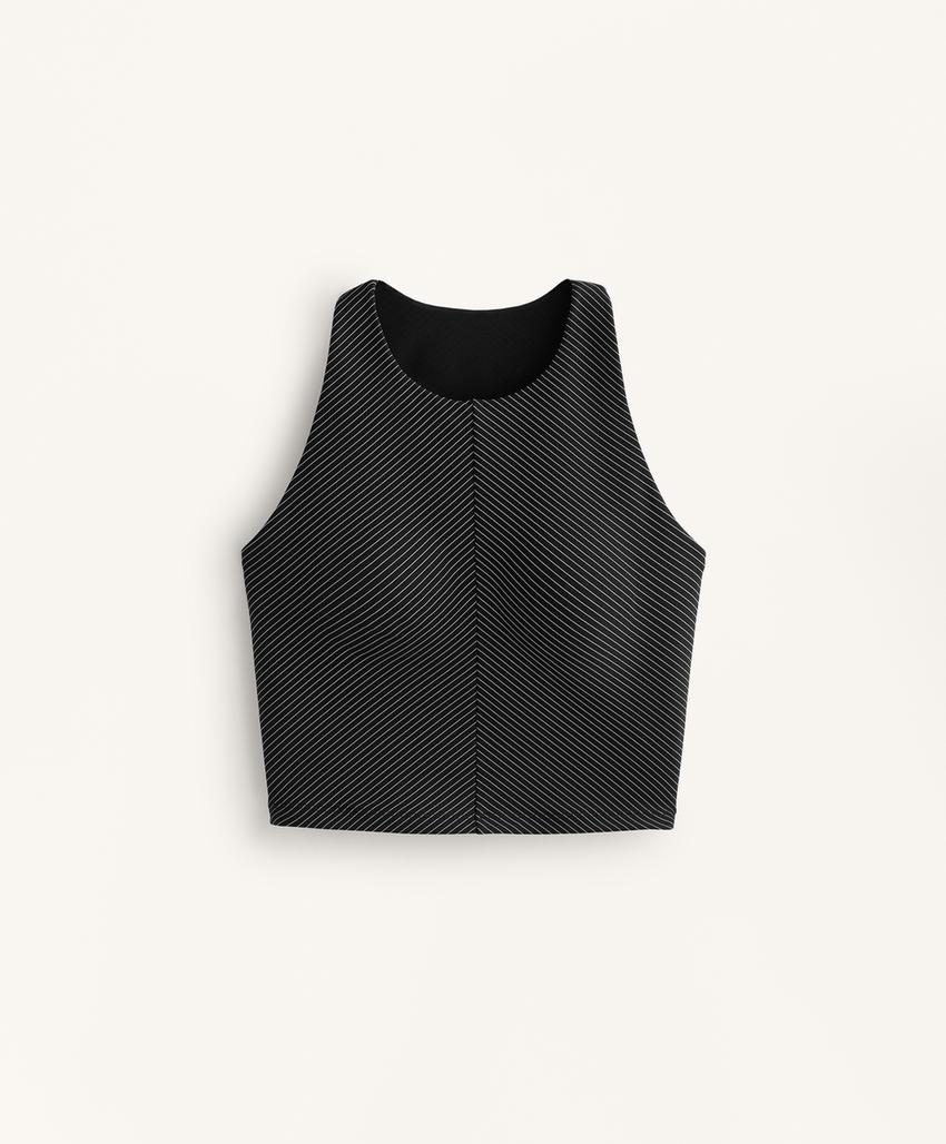 Топ в полоску сжатия