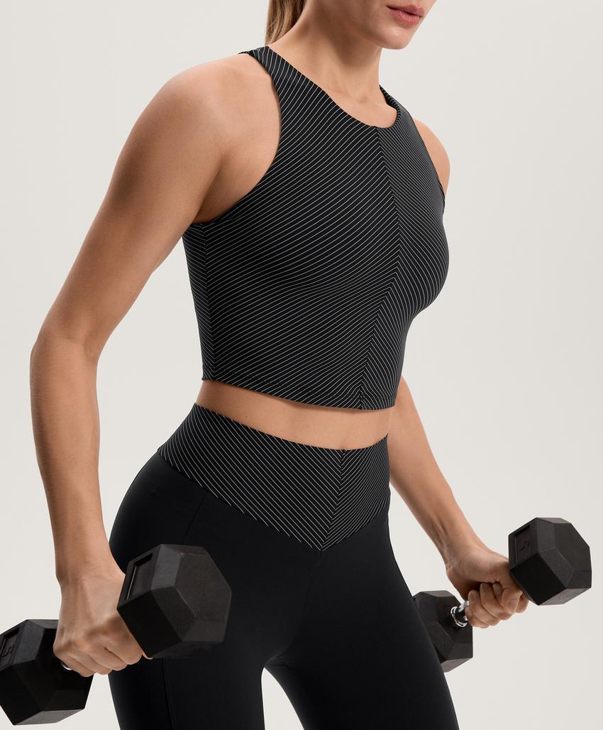 Топ в полоску сжатия