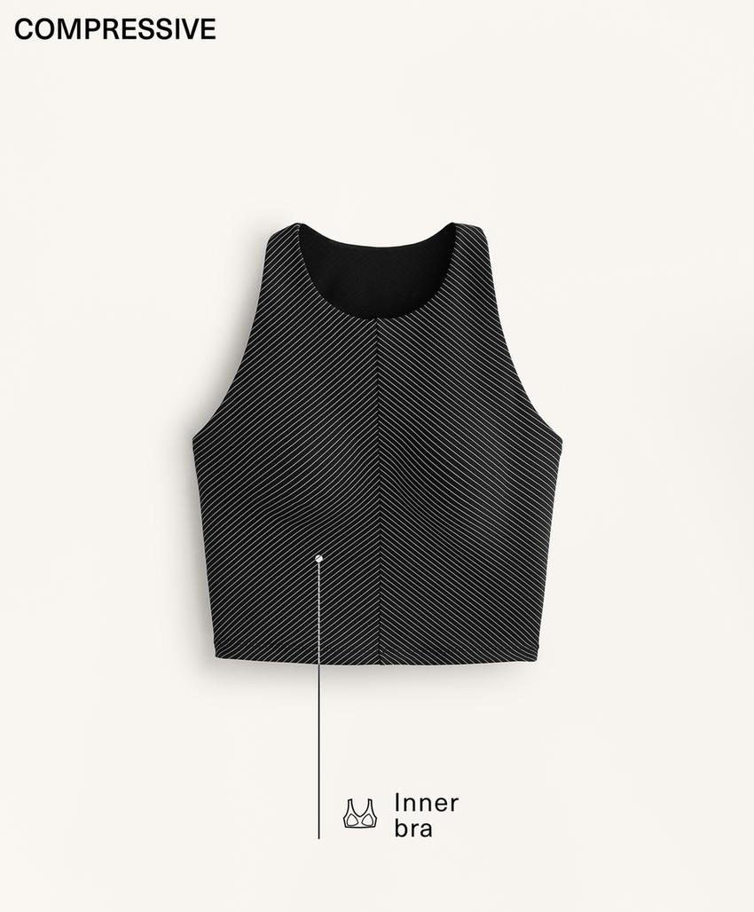 Топ в полоску сжатия