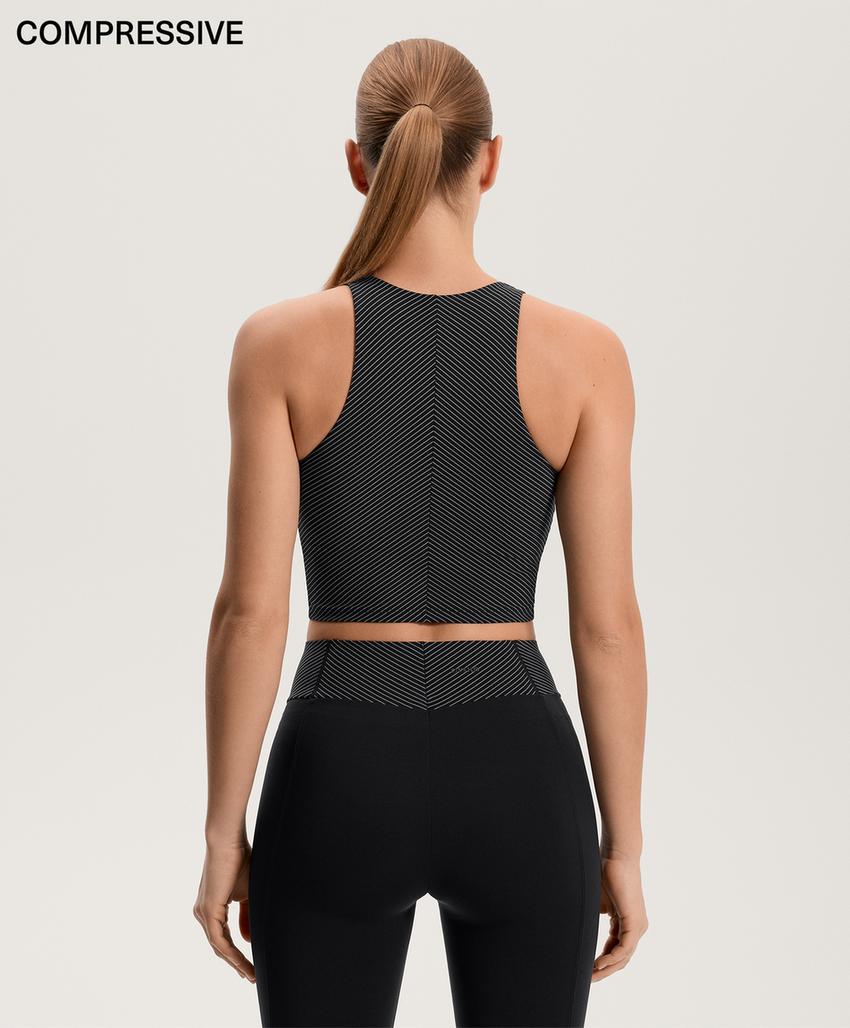 Топ в полоску сжатия