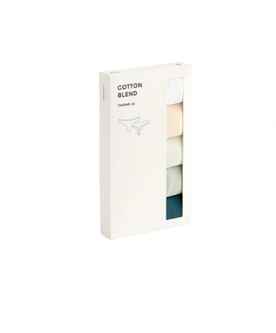 5 COTTON BLEND THONGS- Заказать в России