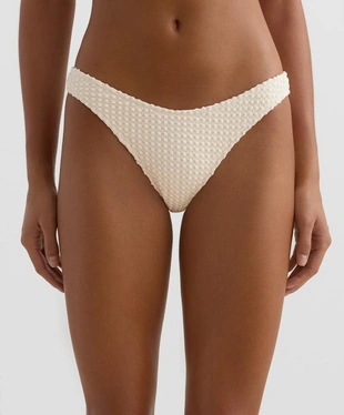 U-CUT BUBBLE-TEXTURE CROCHET MEDIUM-COVERAGE BIKINI BRIEFS- Заказать в России