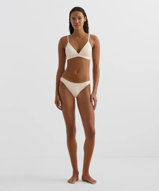 U-CUT BUBBLE-TEXTURE CROCHET MEDIUM-COVERAGE BIKINI BRIEFS- Заказать в России