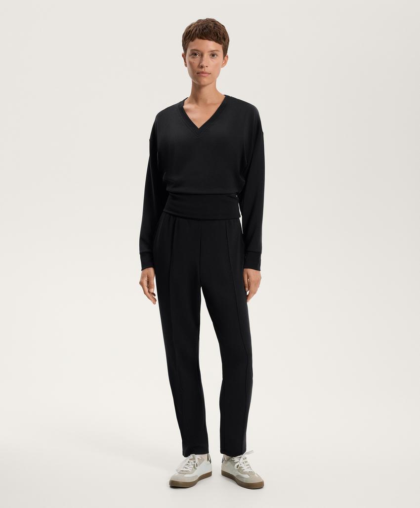 Свитшот с v-образным вырезом и приталенной талией из мягкого модала