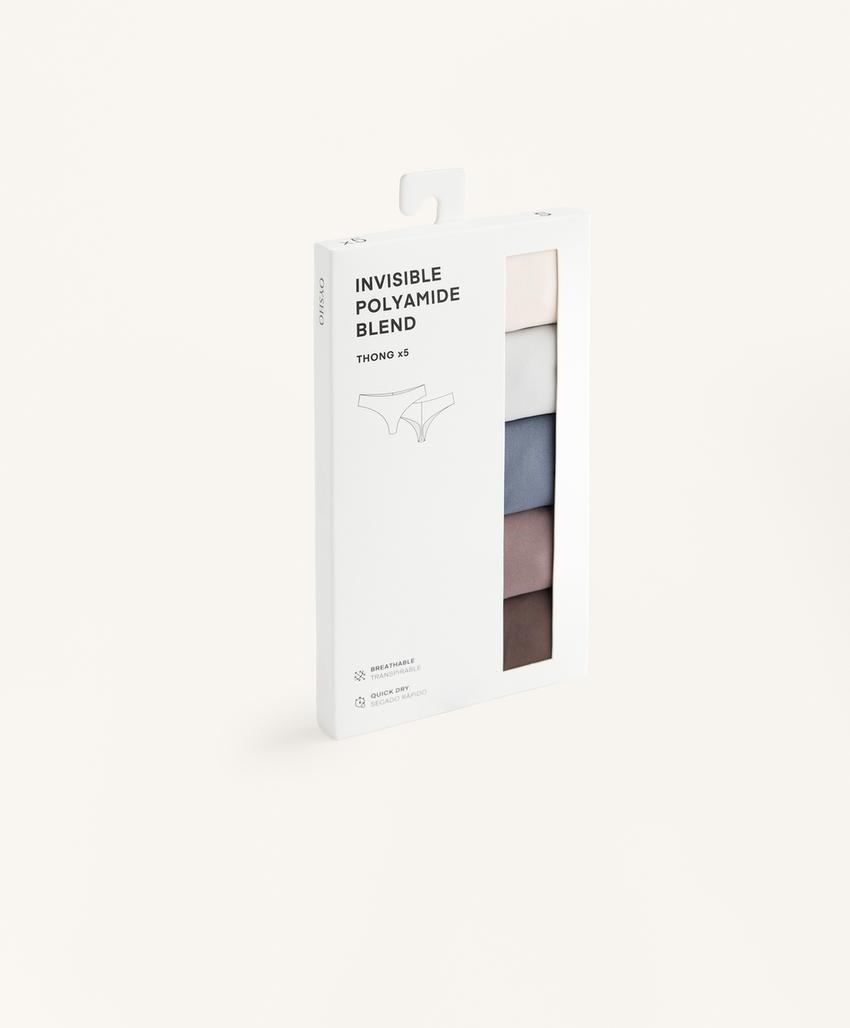 5 трусиков из полиамида с laser-вырезом