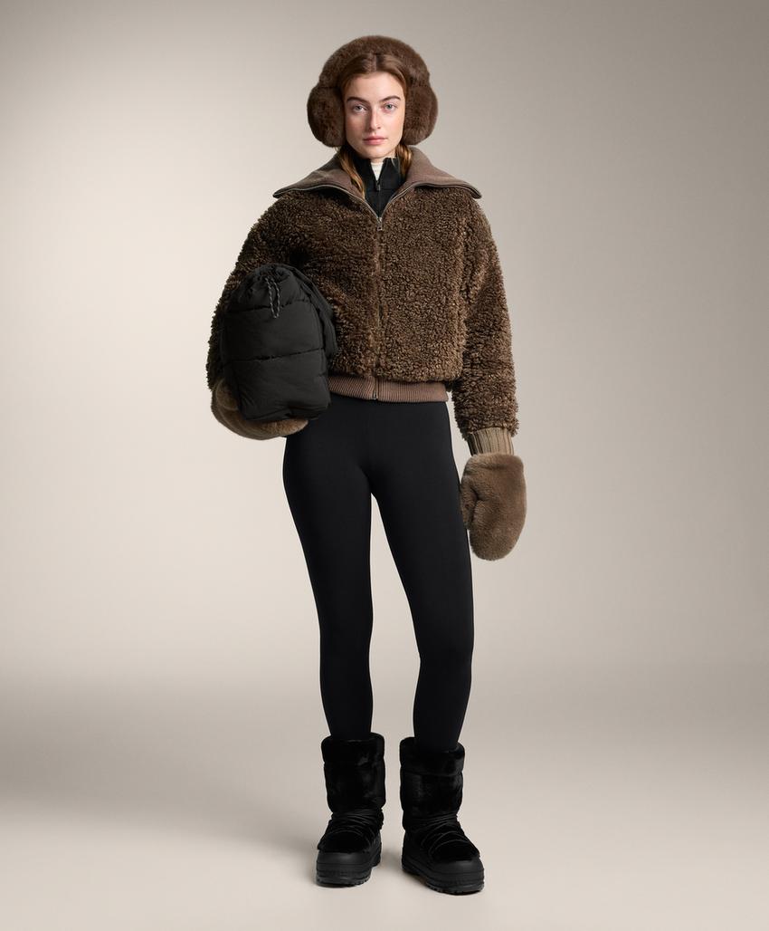 Текстурированная куртка из искусственного меха