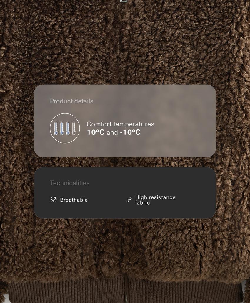 Текстурированная куртка из искусственного меха